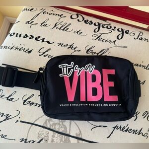 It's A Vibe Value Inclusion Belonging Equity Pride Crossbody Fanny Pack Bag New